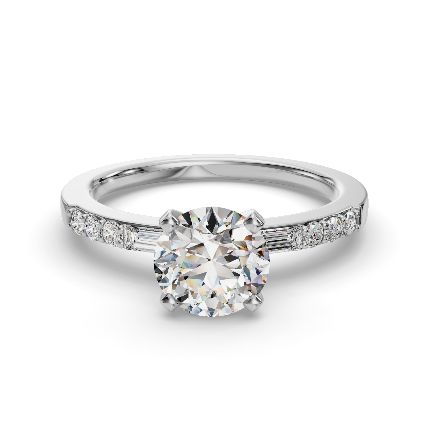 Moonbeam Three Stone Engagement Ring