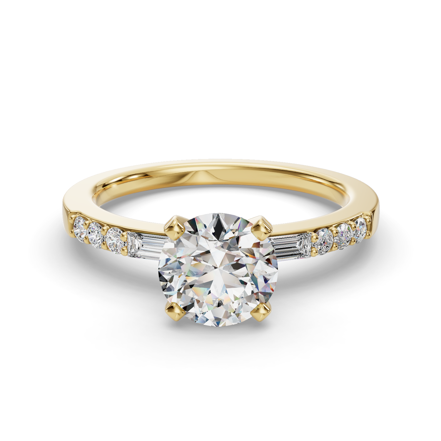 Moonbeam Three Stone Engagement Ring