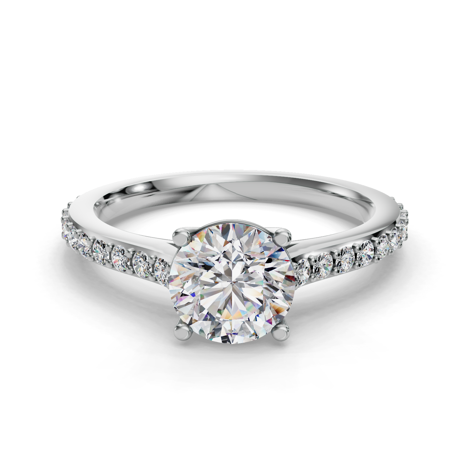 Crown Three-Quarter Coverage Engagement Ring
