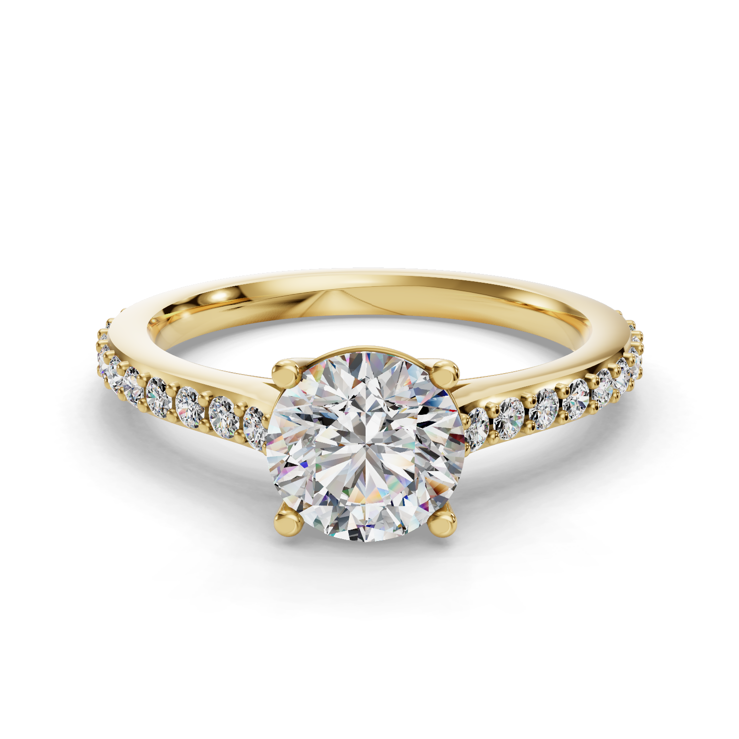 Crown Three-Quarter Coverage Engagement Ring