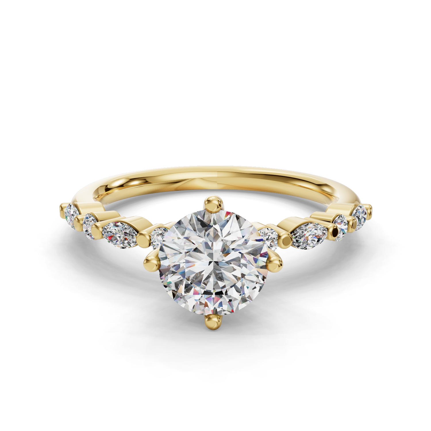 Radiance Side Stone Engagement Ring