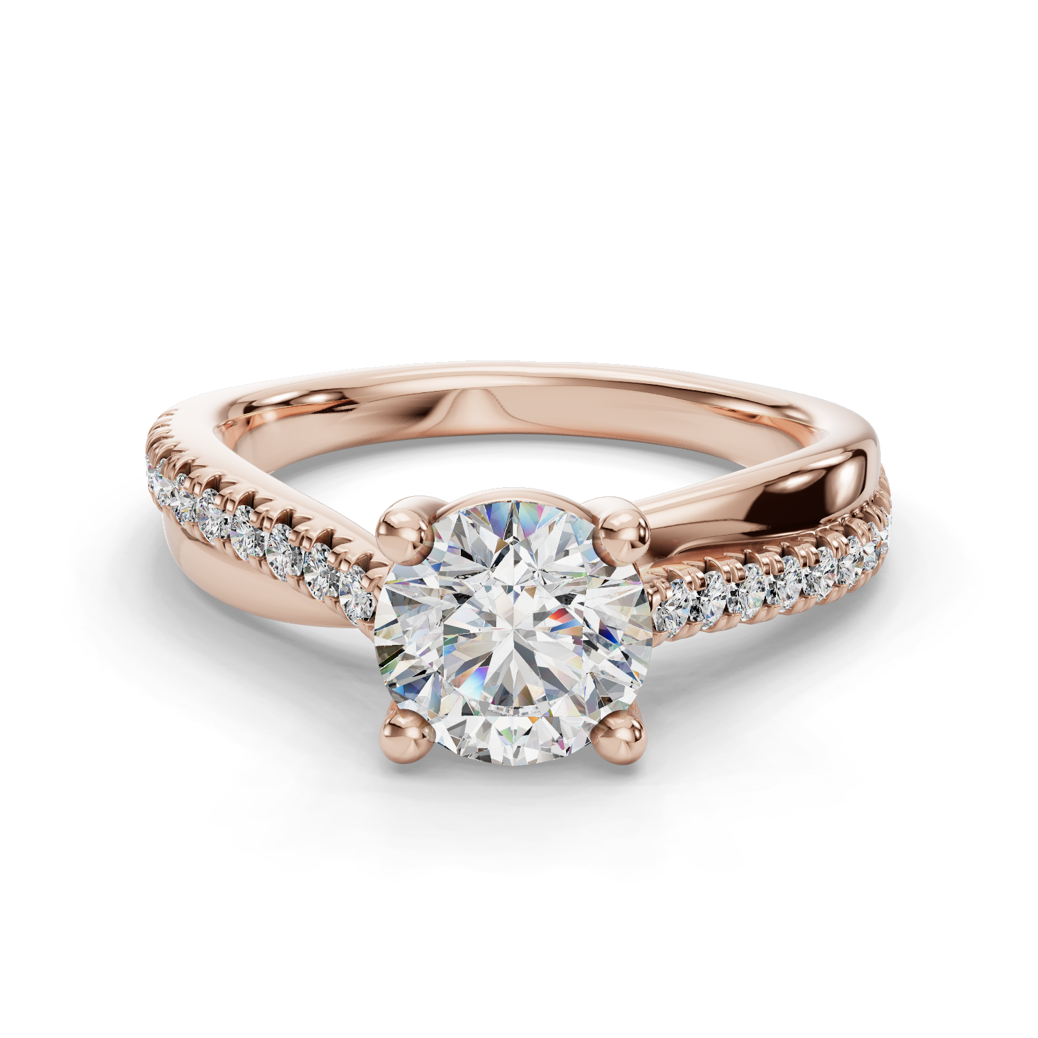 Mirage split-shank Half Coverage Engagement Ring