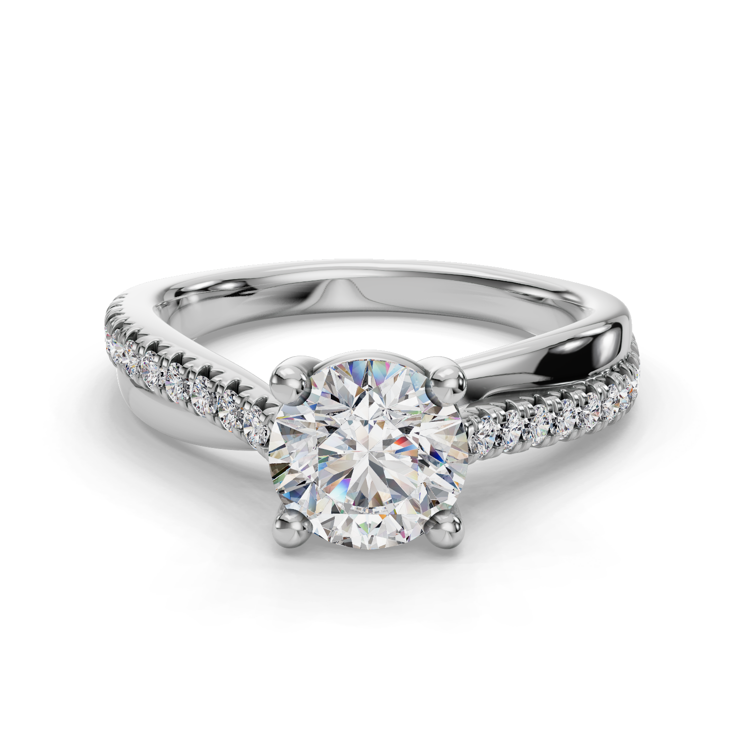 Mirage split-shank Half Coverage Engagement Ring