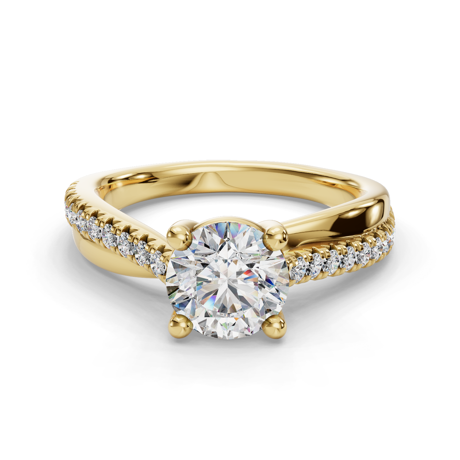 Mirage split-shank Half Coverage Engagement Ring
