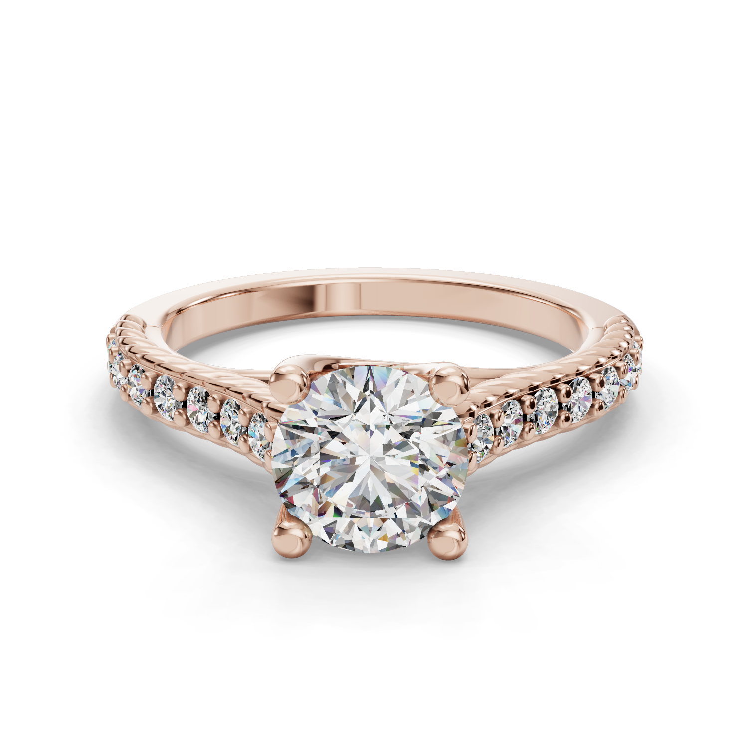 Snow Half Coverage Engagement Ring