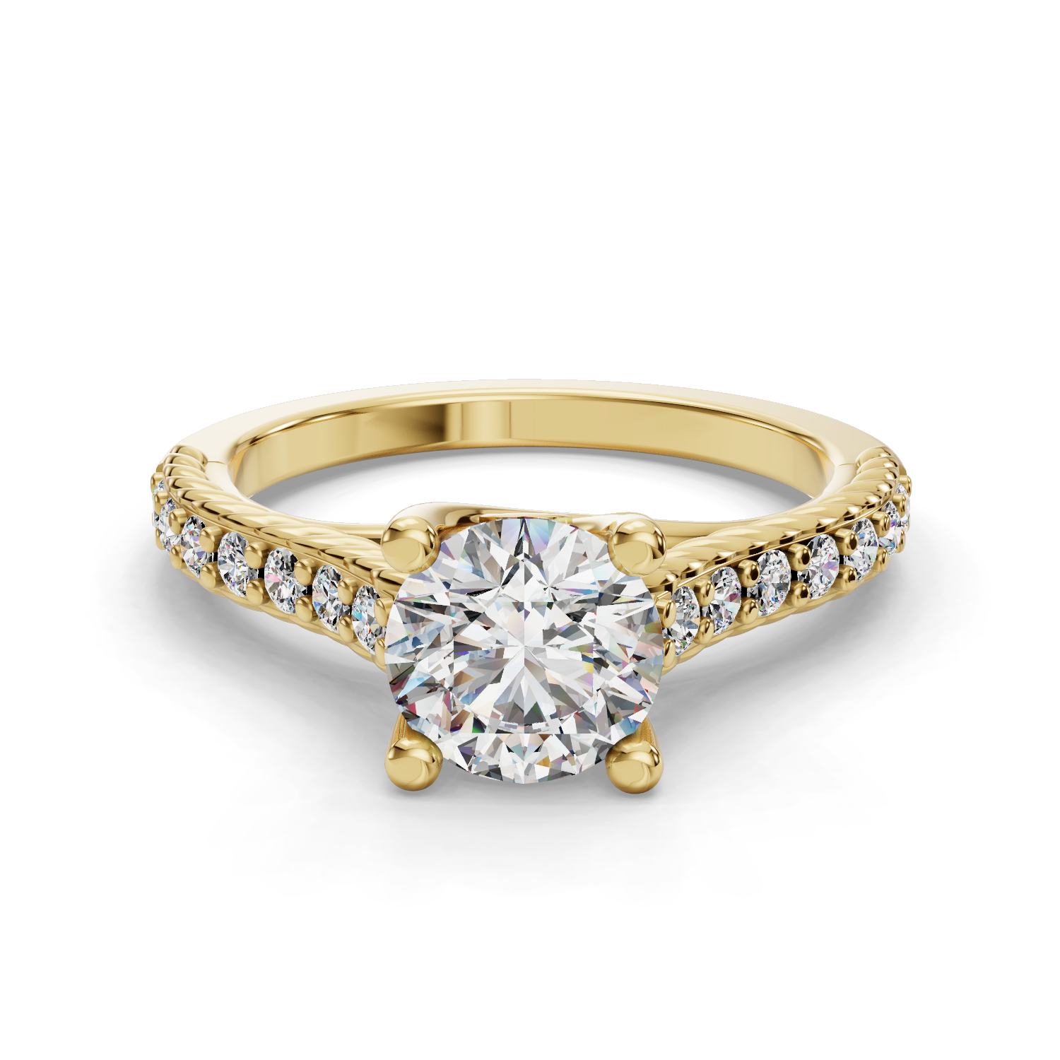 Snow Half Coverage Engagement Ring