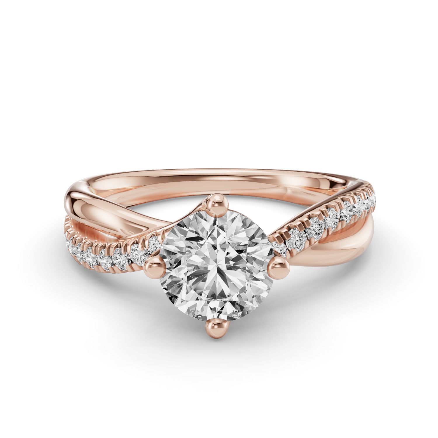 Starwave Twisted Engagement Ring