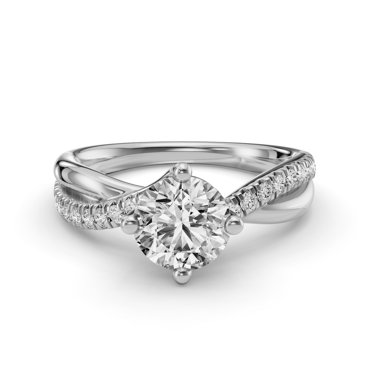 Starwave Twisted Engagement Ring