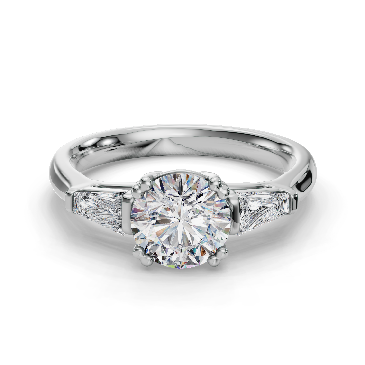 Gossamer Three Stone Engagement Ring