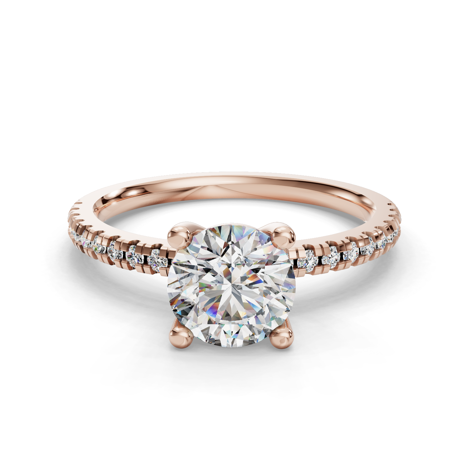 Peak Half Coverage Engagement Ring