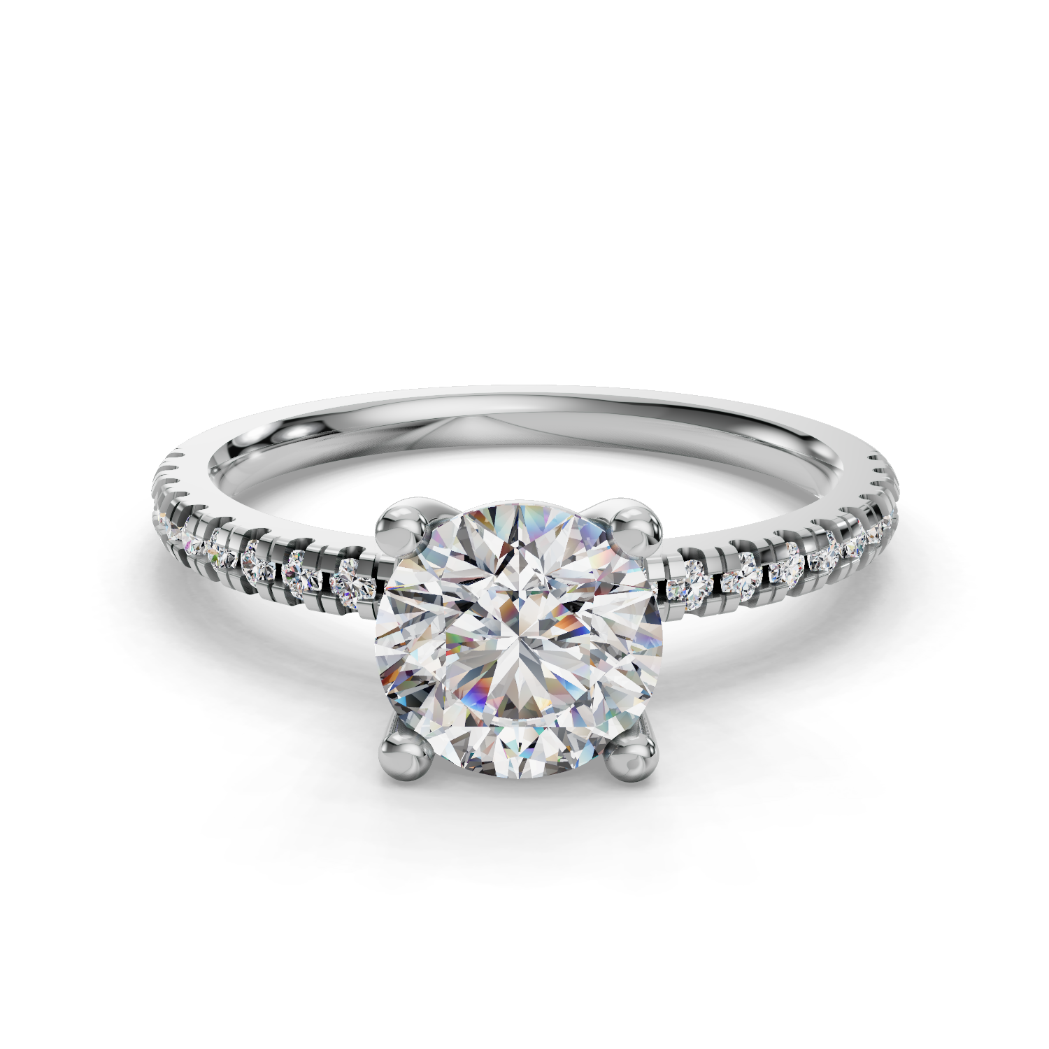 Peak Half Coverage Engagement Ring