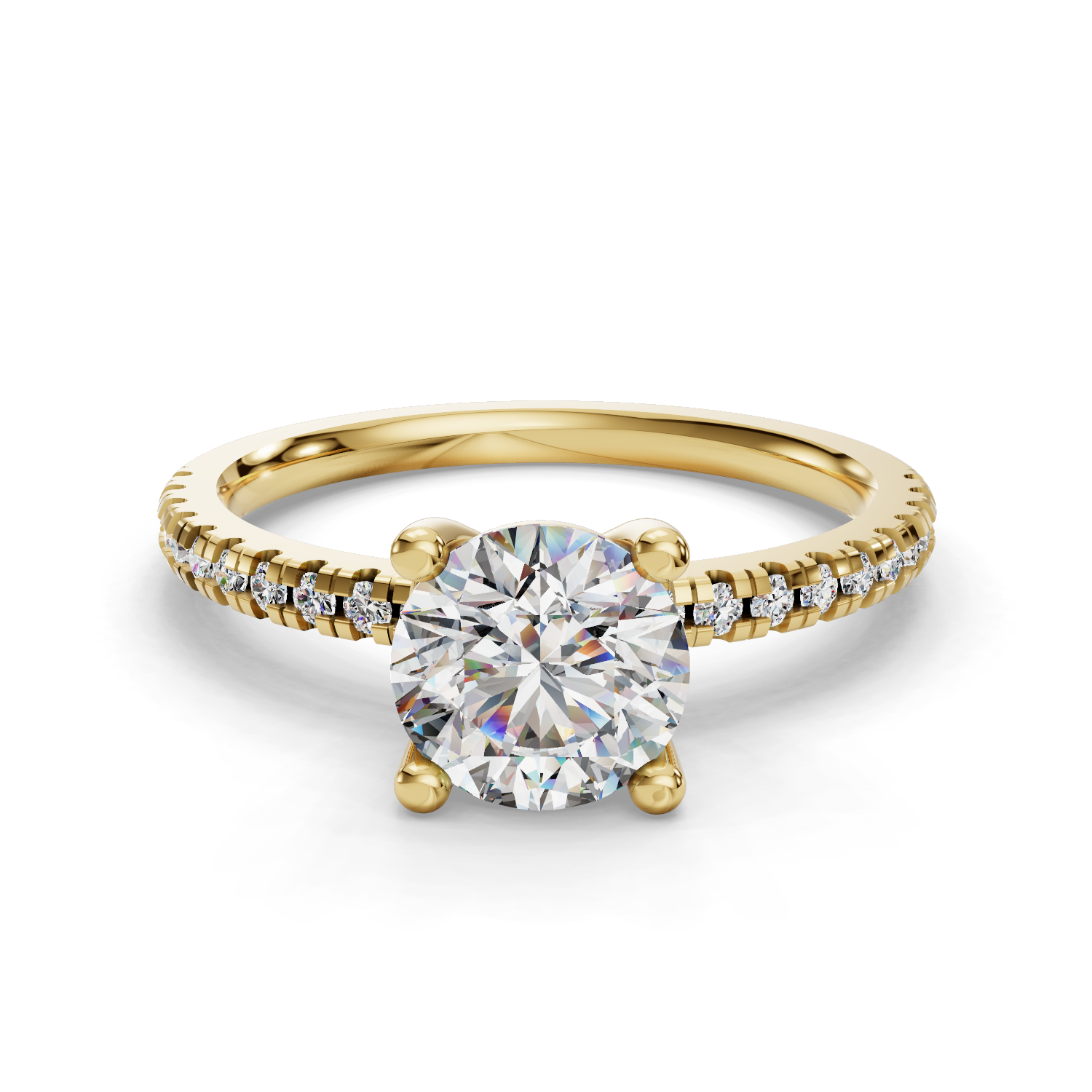 Peak Half Coverage Engagement Ring