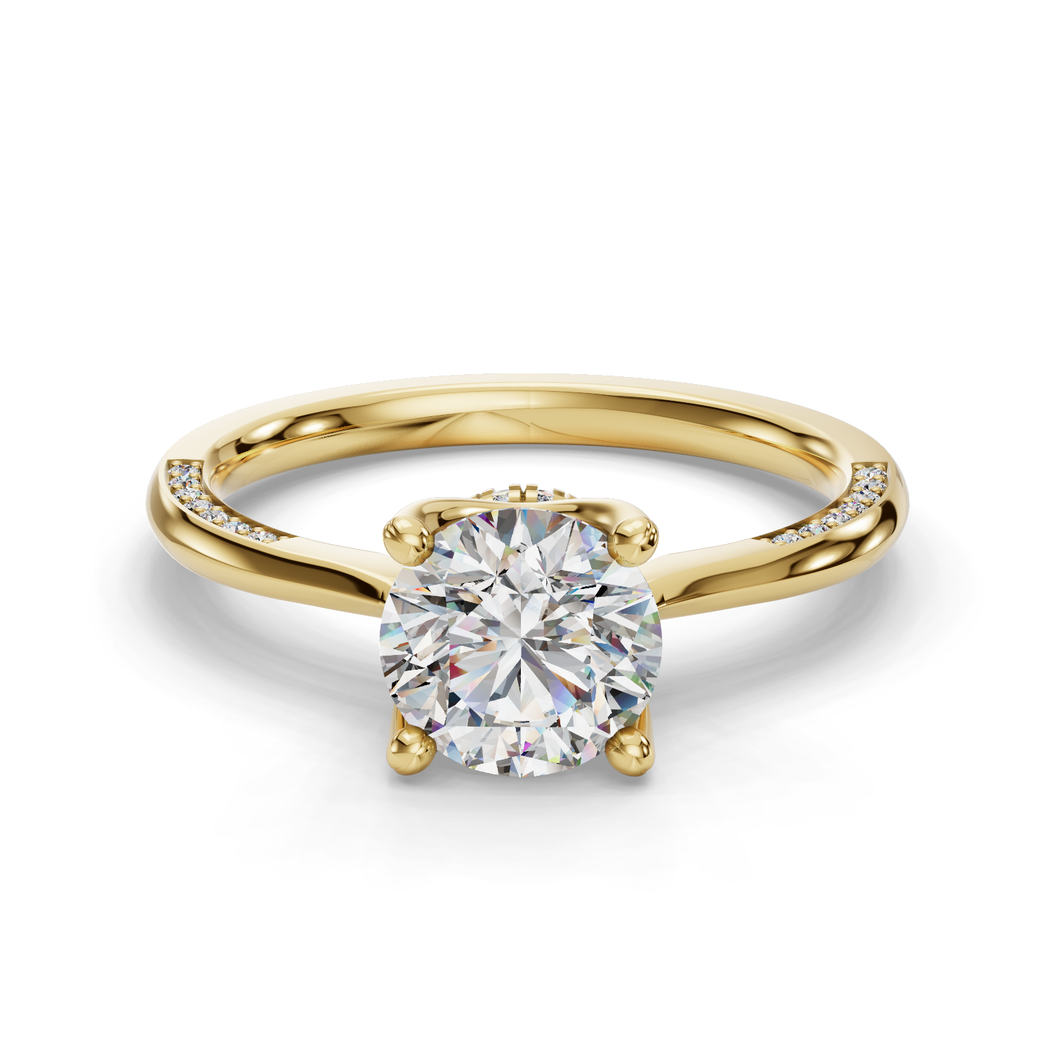 Celeste Hidden Halo Engagement Ring
