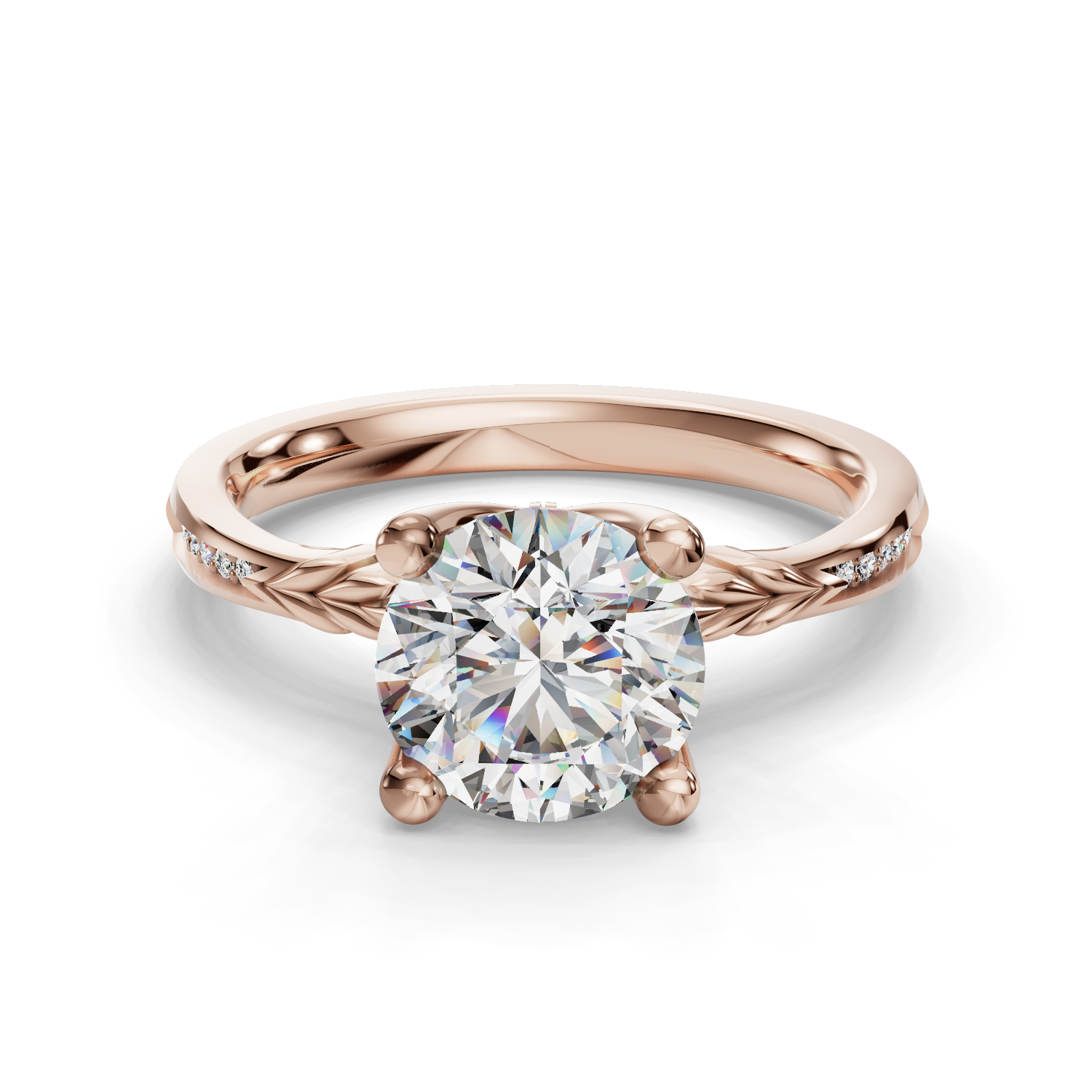 Lunaria Hidden Halo Engagement Ring