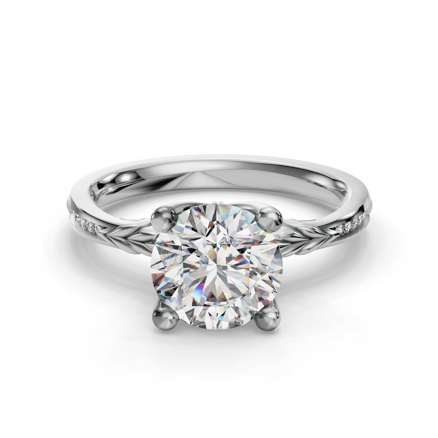 Lunaria Hidden Halo Engagement Ring