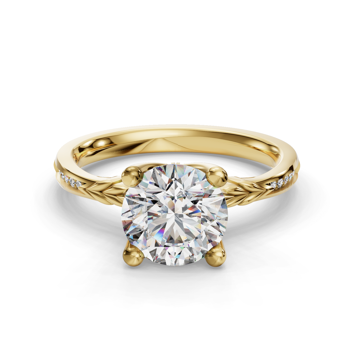 Lunaria Hidden Halo Engagement Ring