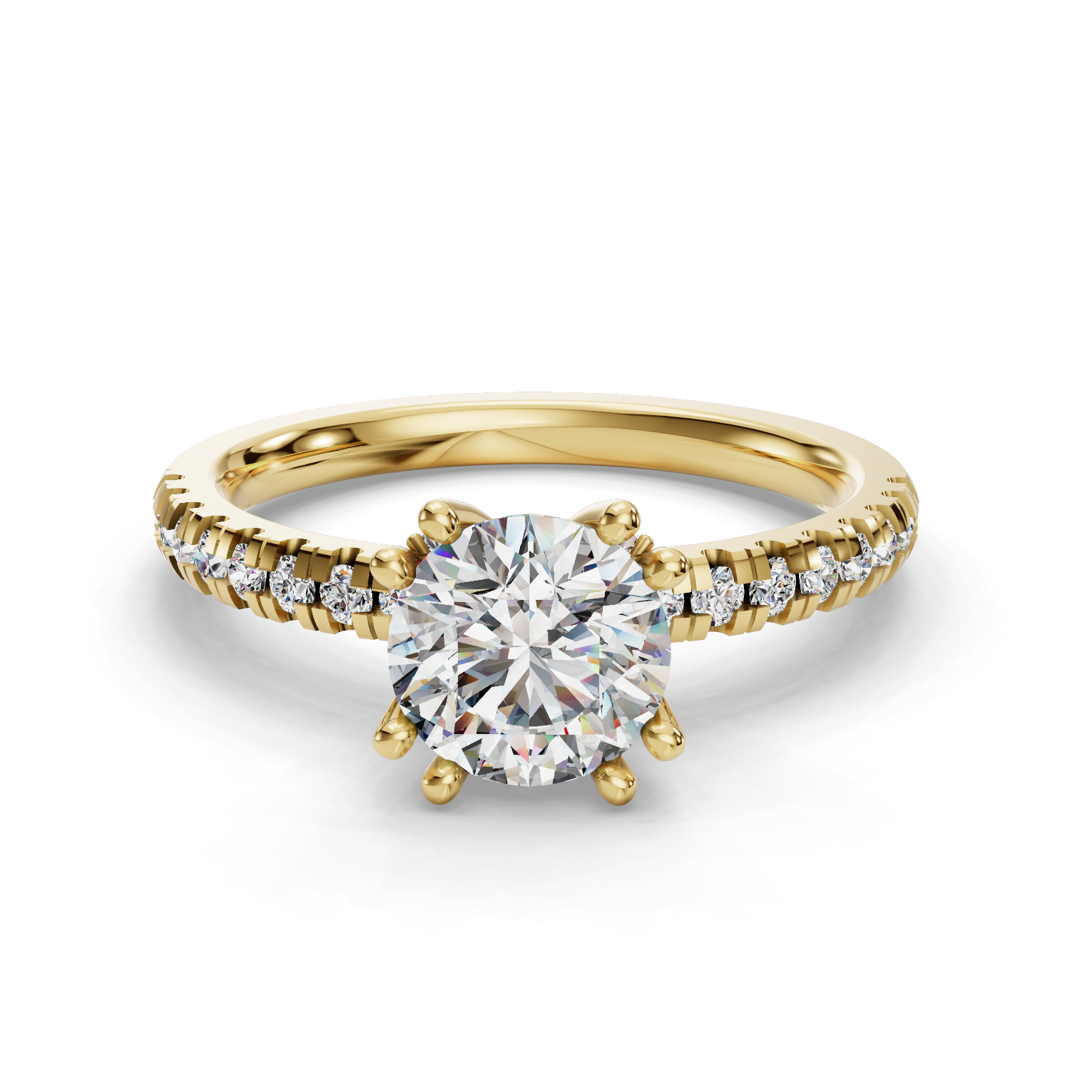 Cascade Half Coverage Engagement Ring