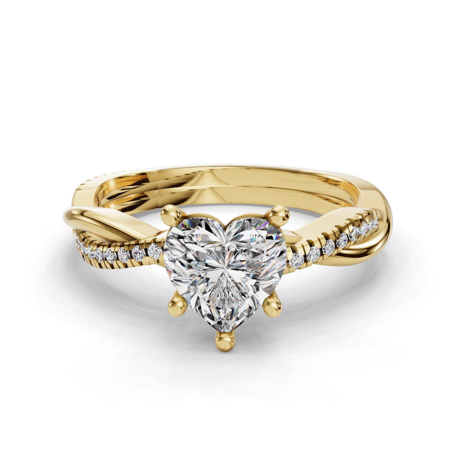 Satin Twisted Engagement Ring