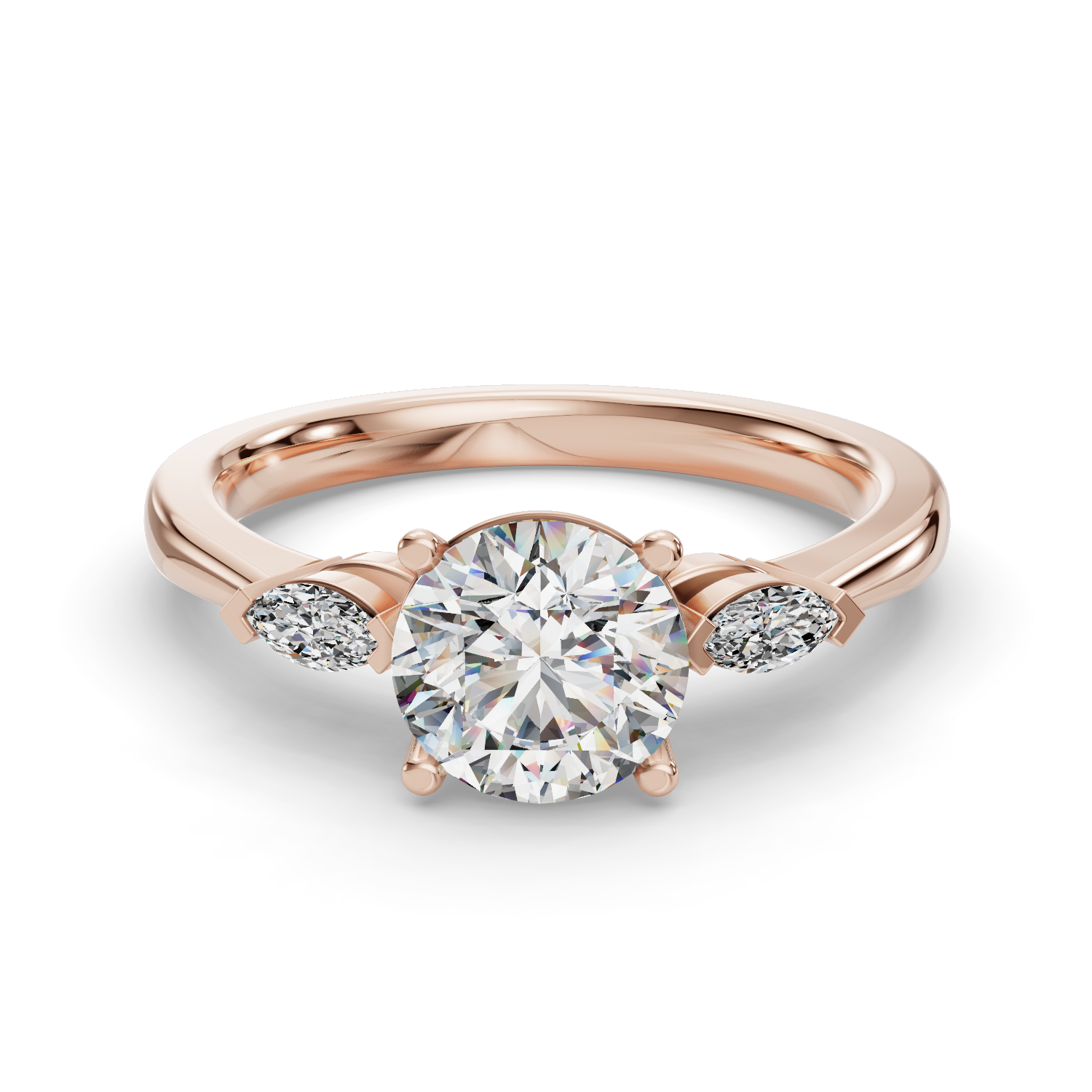 Astraea Three Stone Engagement Ring