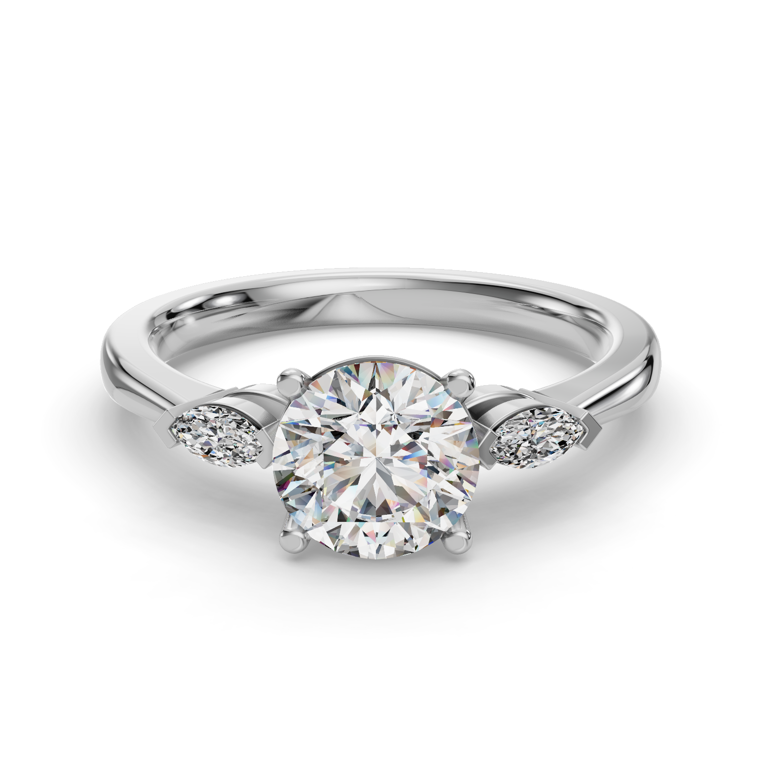 Astraea Three Stone Engagement Ring
