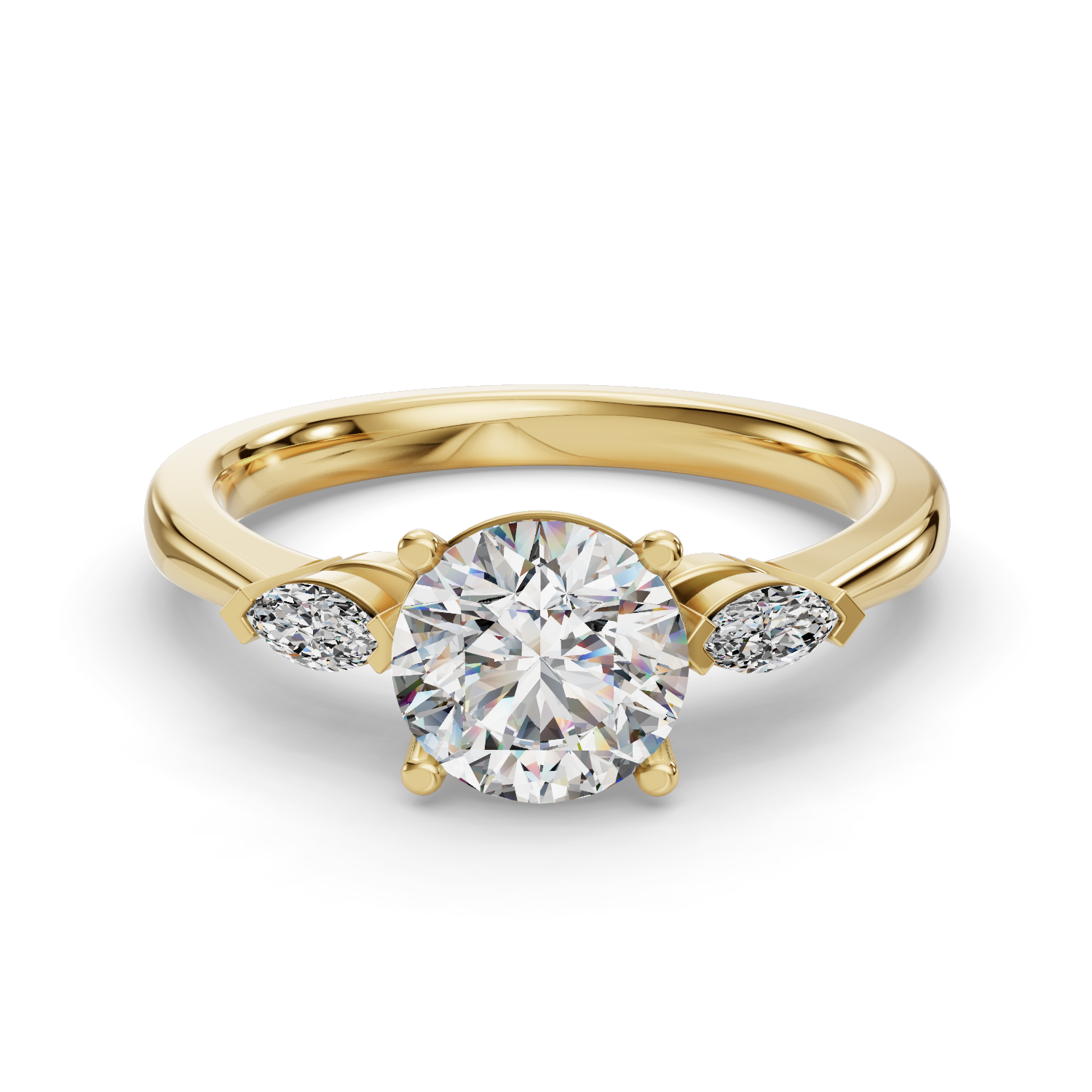 Astraea Three Stone Engagement Ring