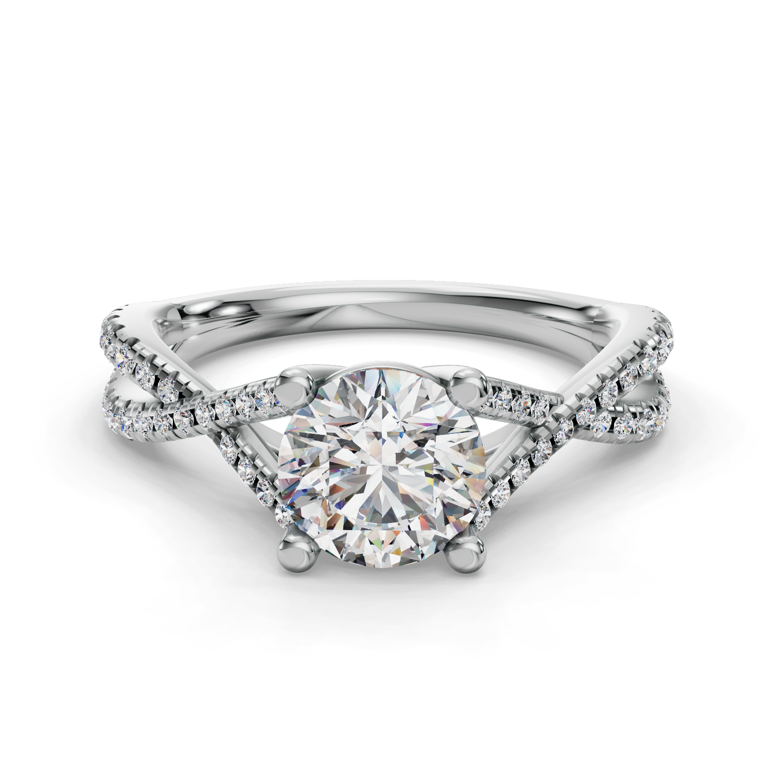 Celestial Twisted Engagement Ring