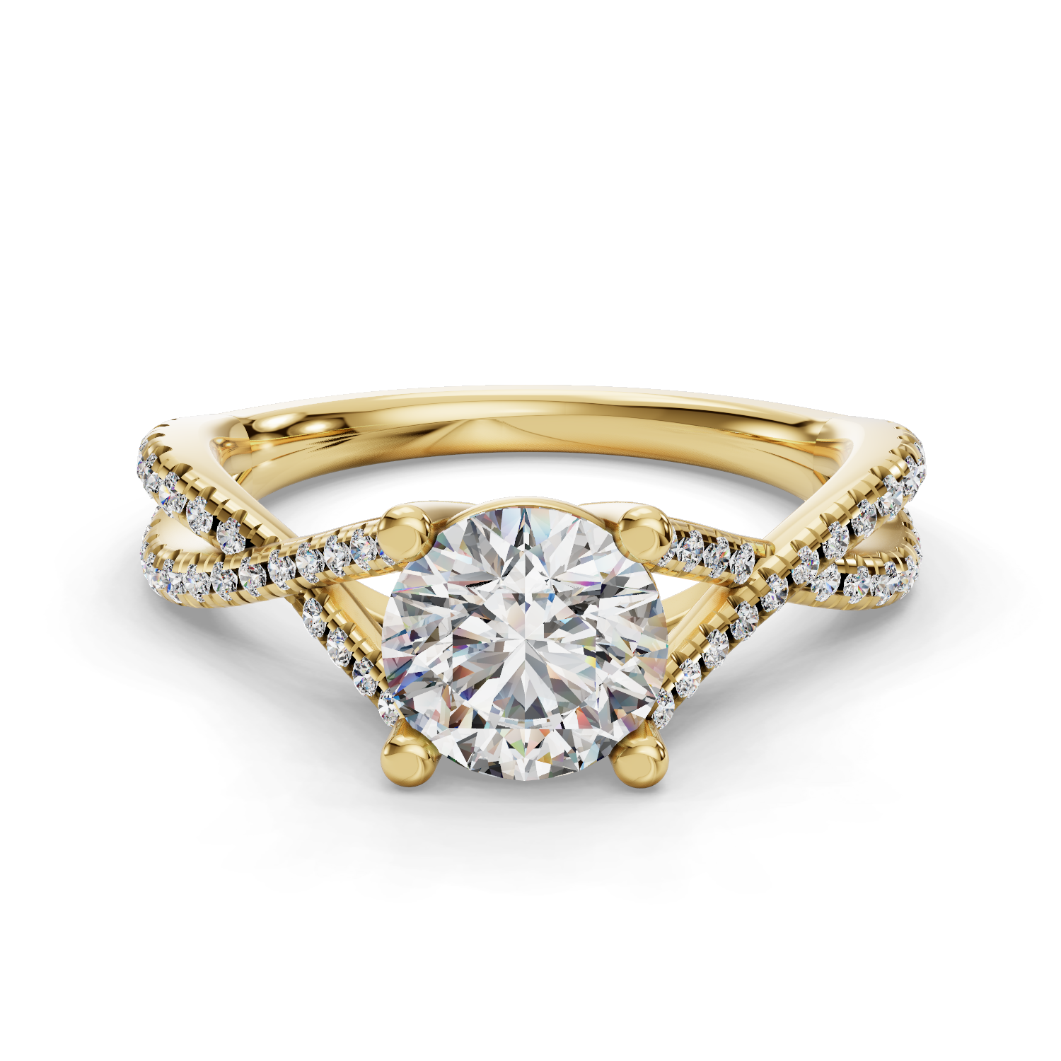 Celestial Twisted Engagement Ring