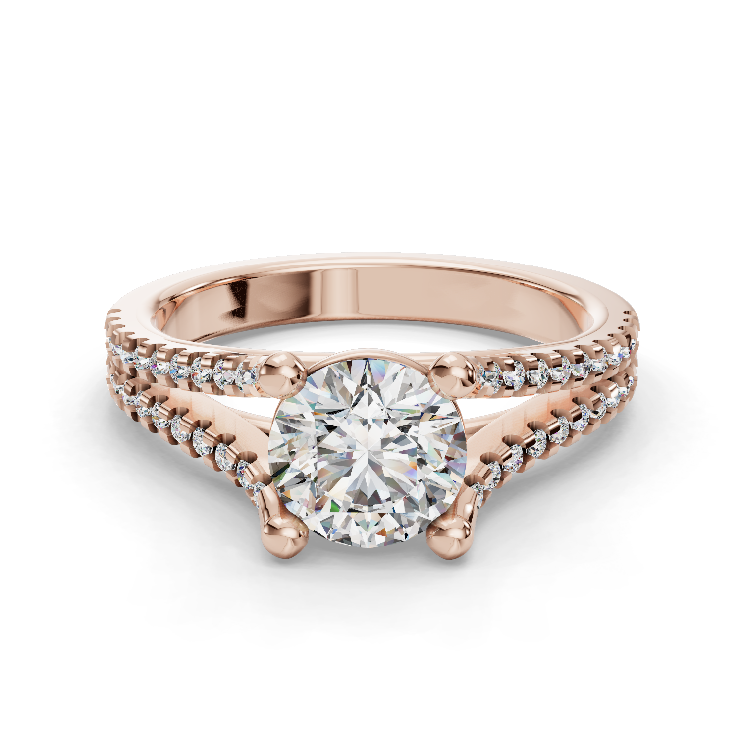 Bridge Half Coverage Engagement Ring