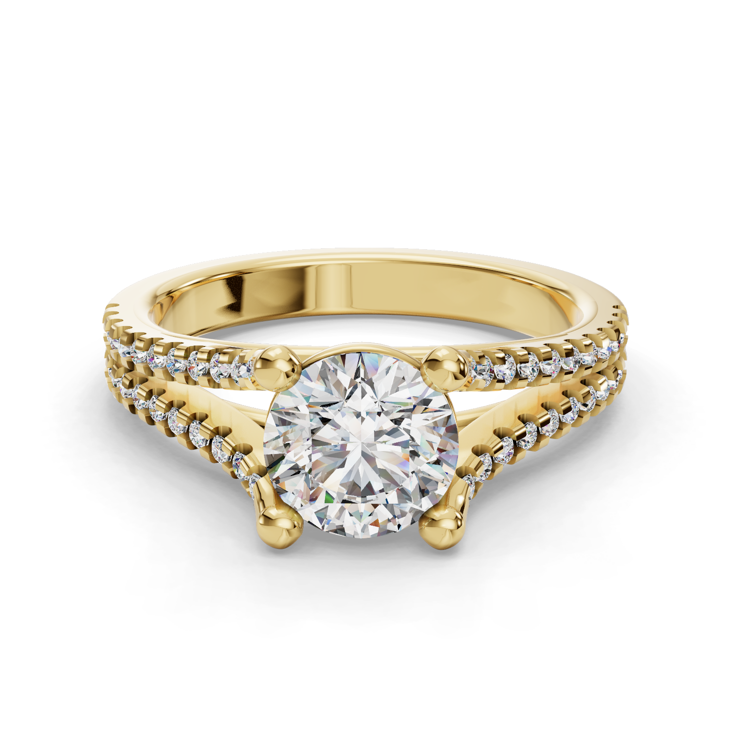 Bridge Half Coverage Engagement Ring