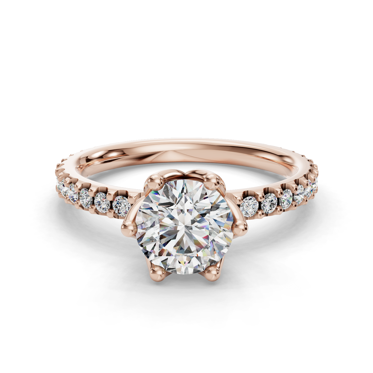 Dione Three-Quarter Coverage Engagement Ring