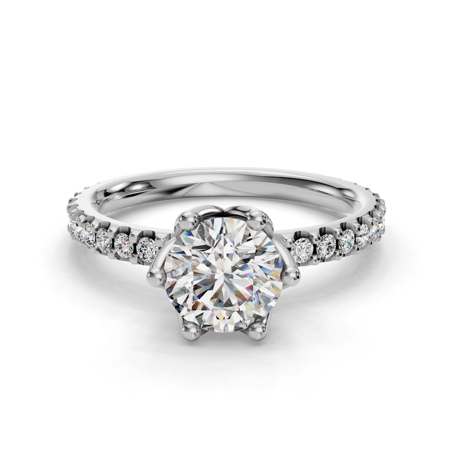 Dione Three-Quarter Coverage Engagement Ring