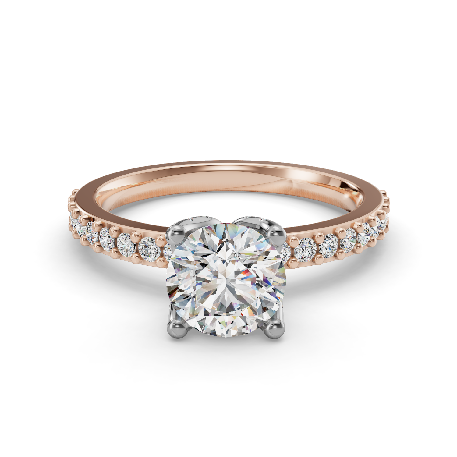 Rose Half Coverage Engagement Ring
