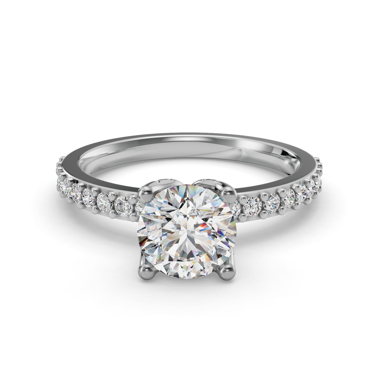 Rose Half Coverage Engagement Ring