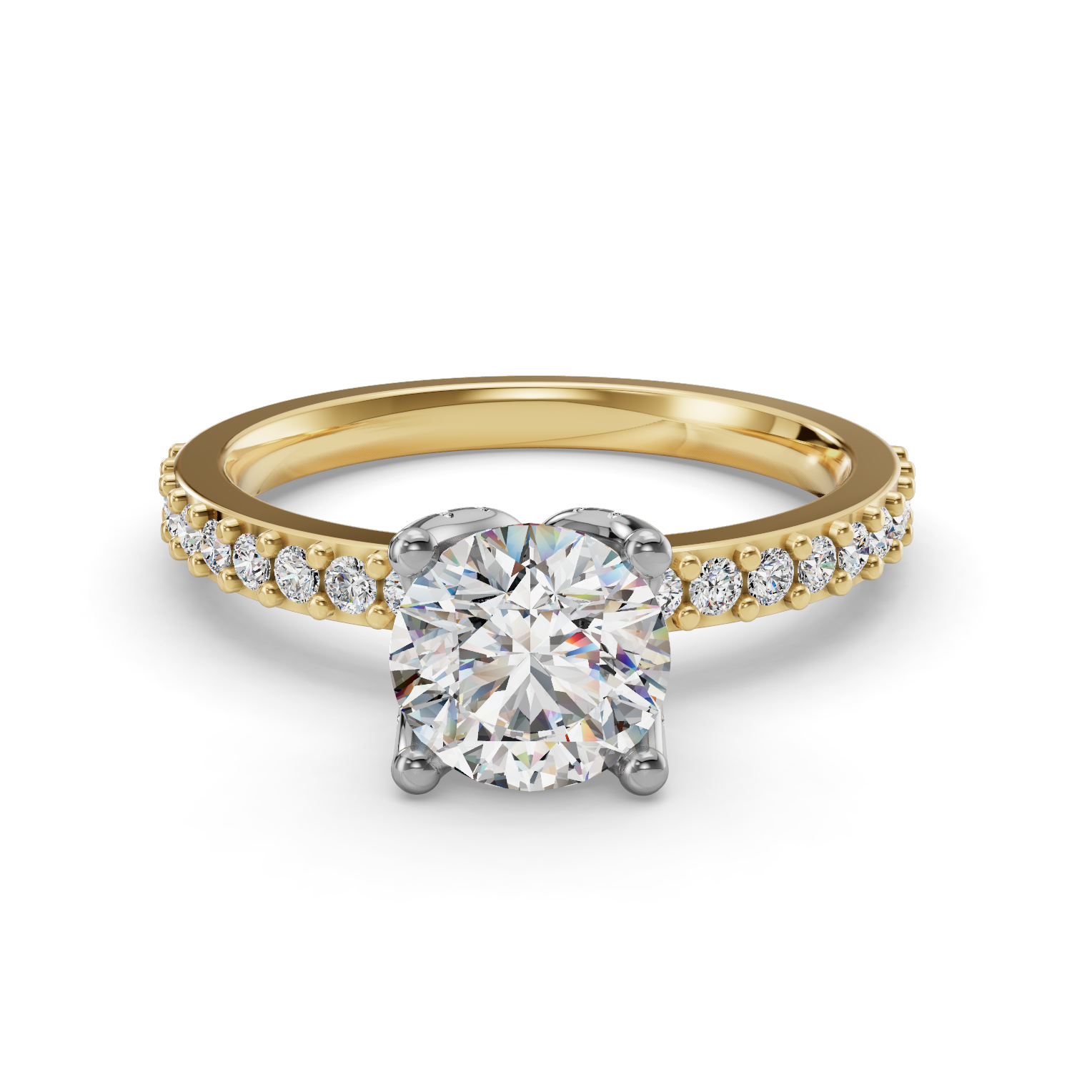 Rose Half Coverage Engagement Ring