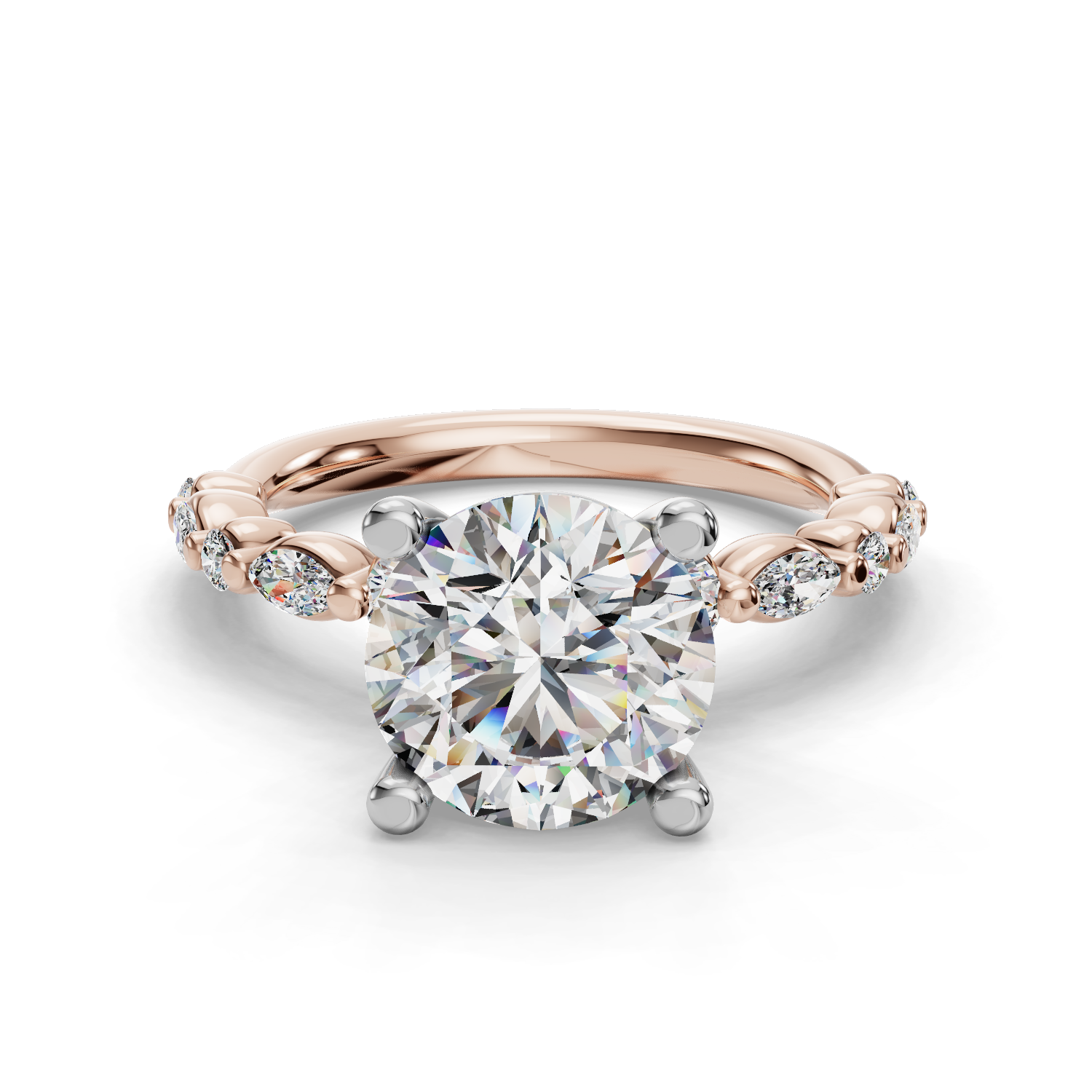 Glow Spaced Diamond Engagement Ring