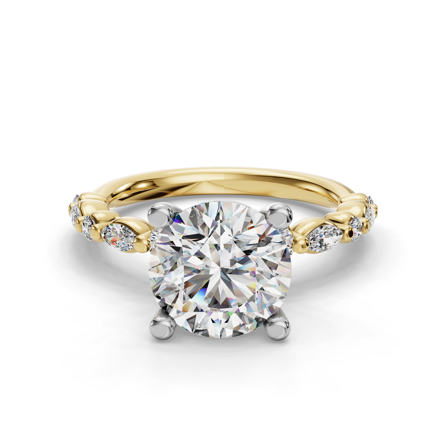 Glow Spaced Diamond Engagement Ring