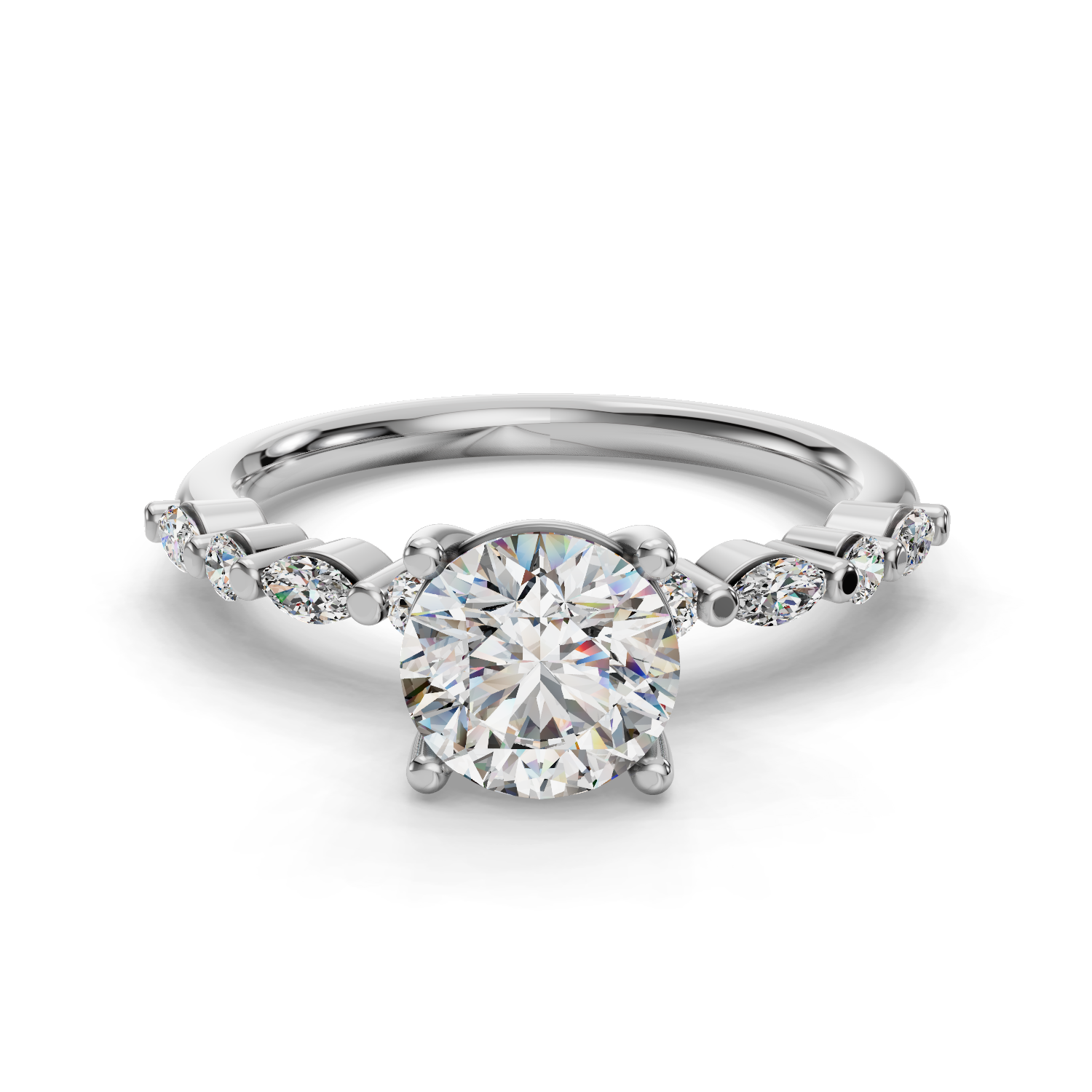 Sylph Spaced Diamond Engagement Ring