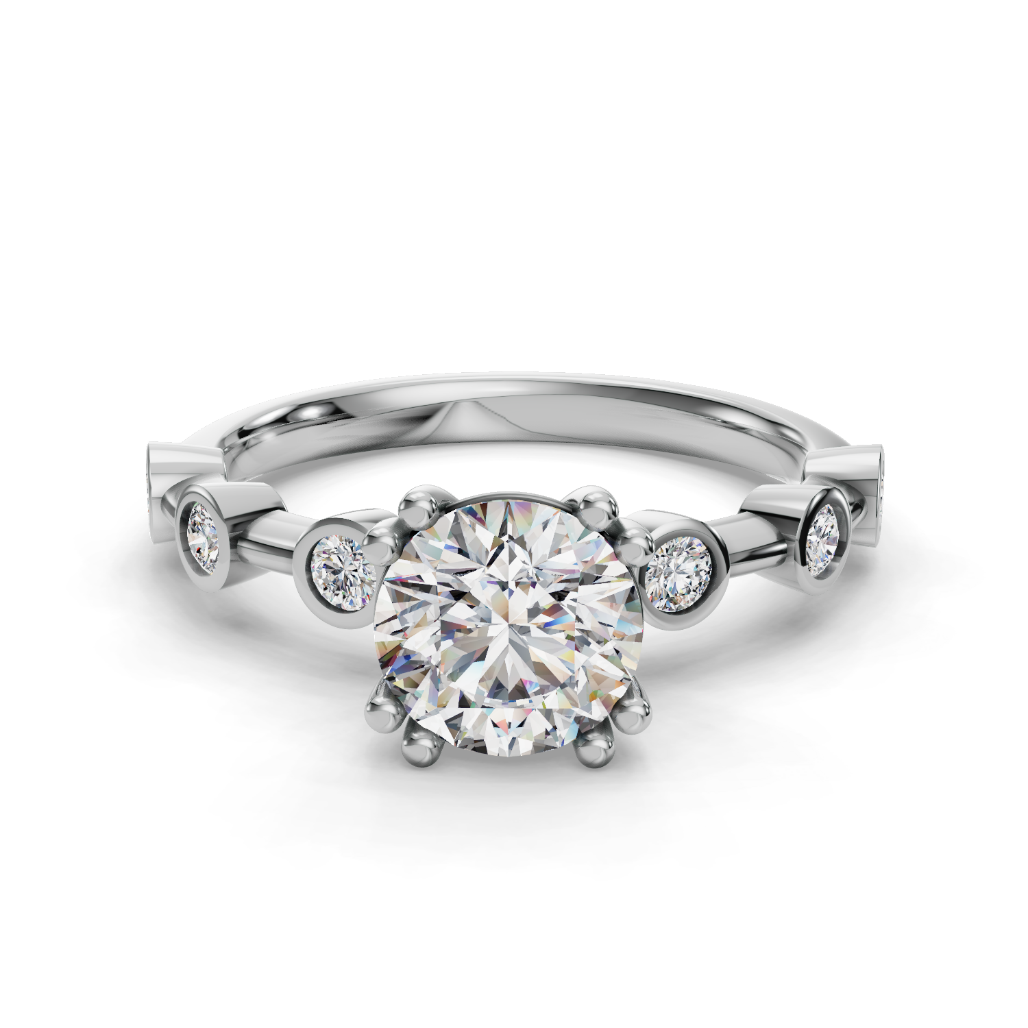 Serenity Spaced Diamond Engagement Ring