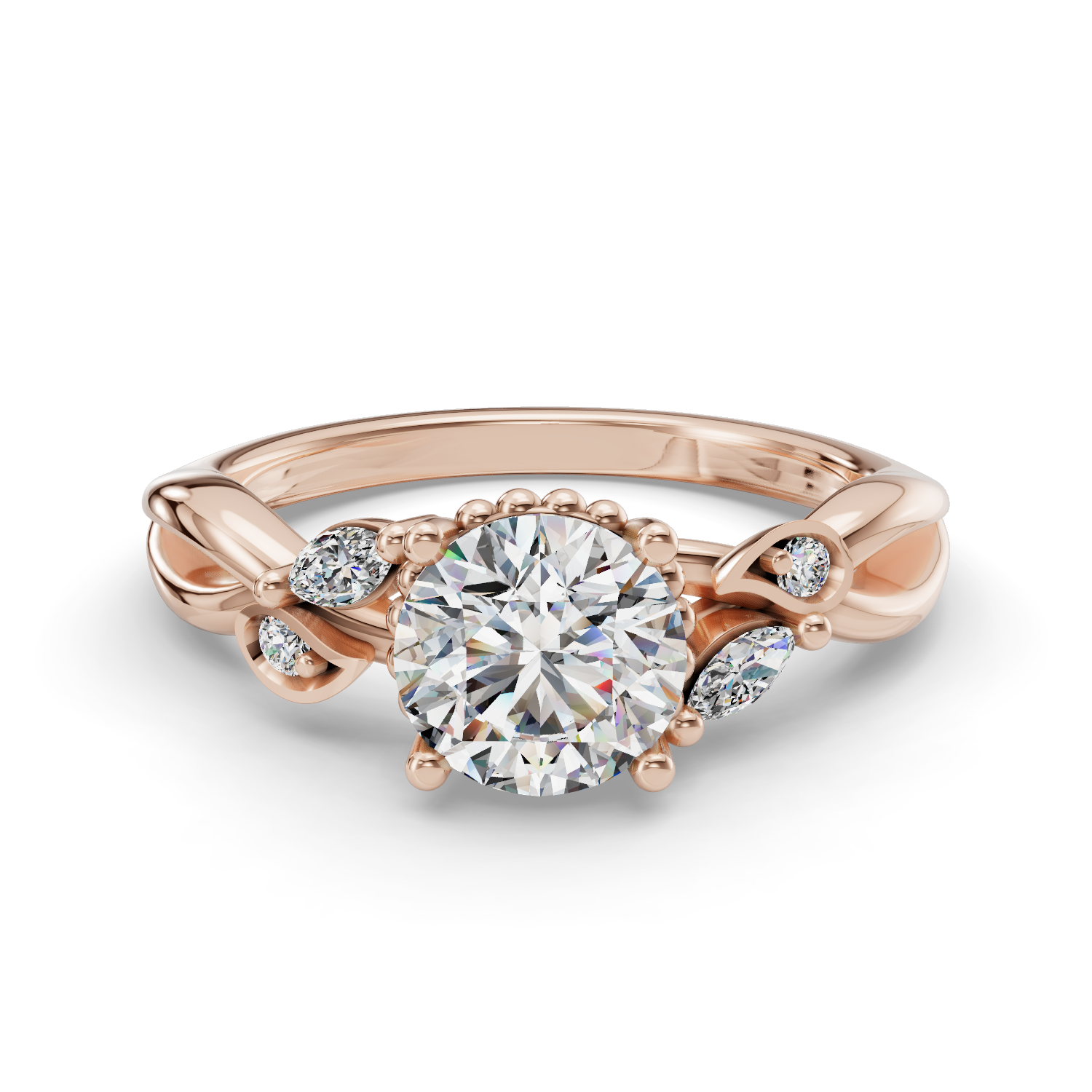 Gardenia Vine-Inspired Engagement Ring