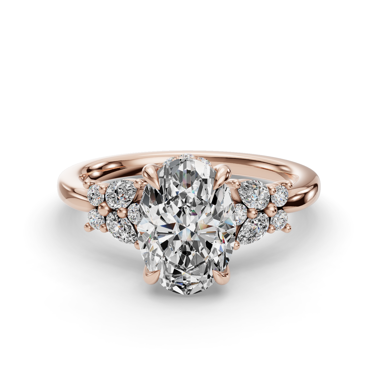 Double Grace Hidden Halo Engagement Ring