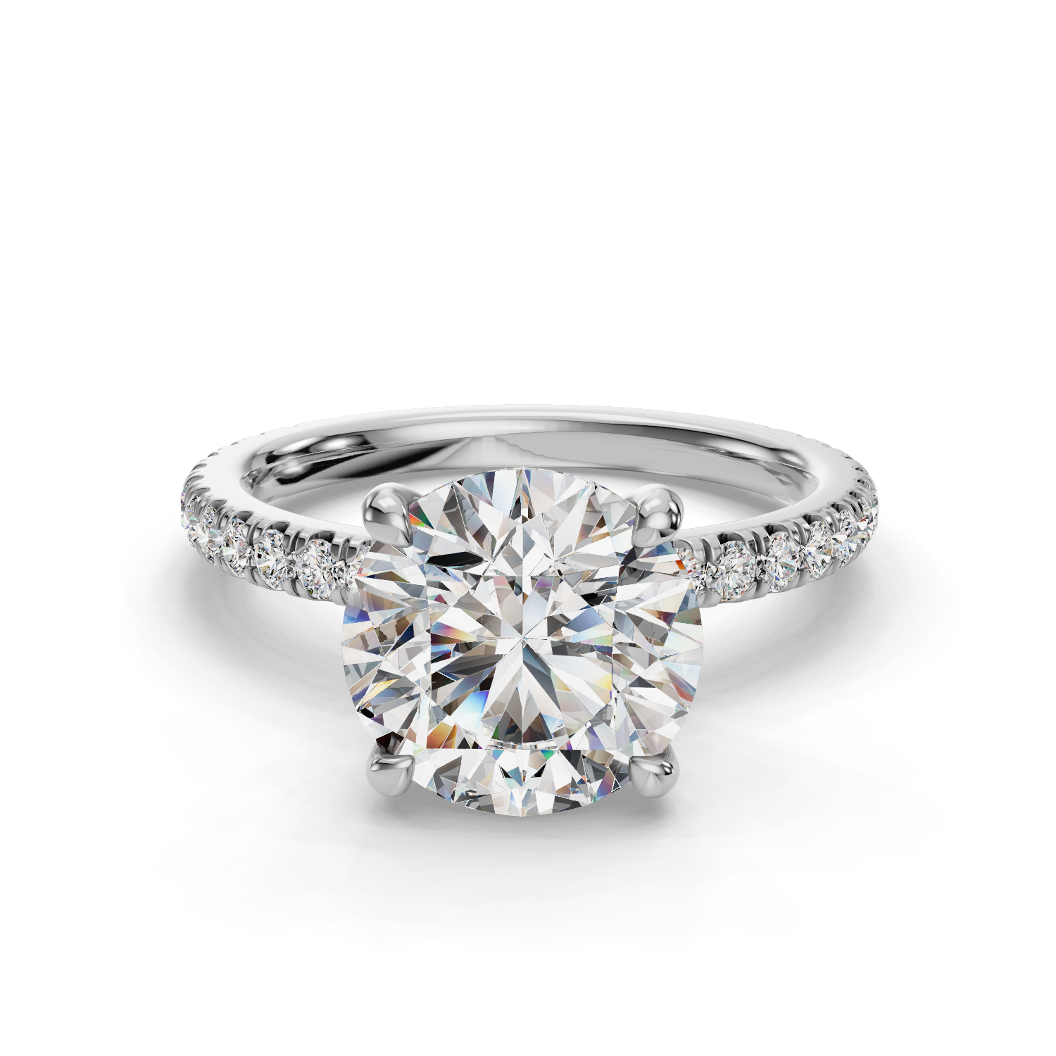 Charm Three-Quarter Coverage Engagement Ring