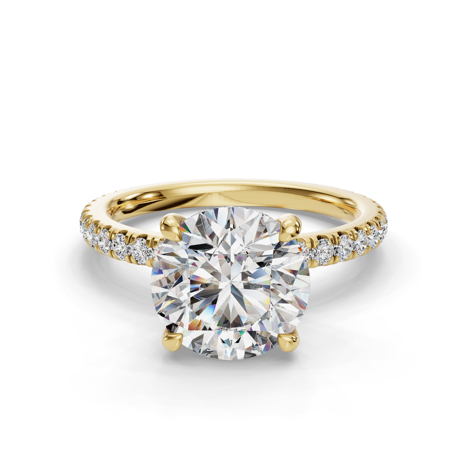 Charm Three-Quarter Coverage Engagement Ring