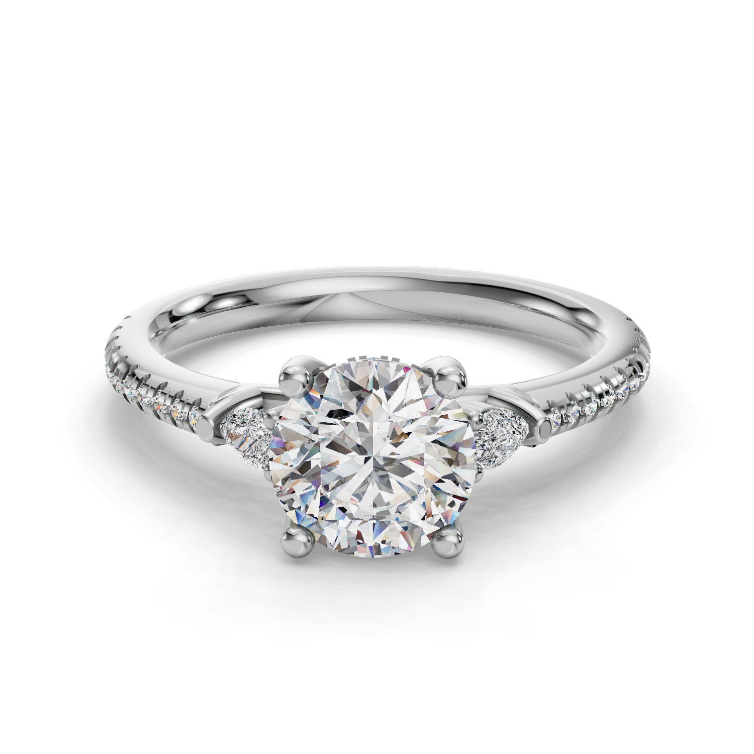 Forest Three-Stone Engagement Ring