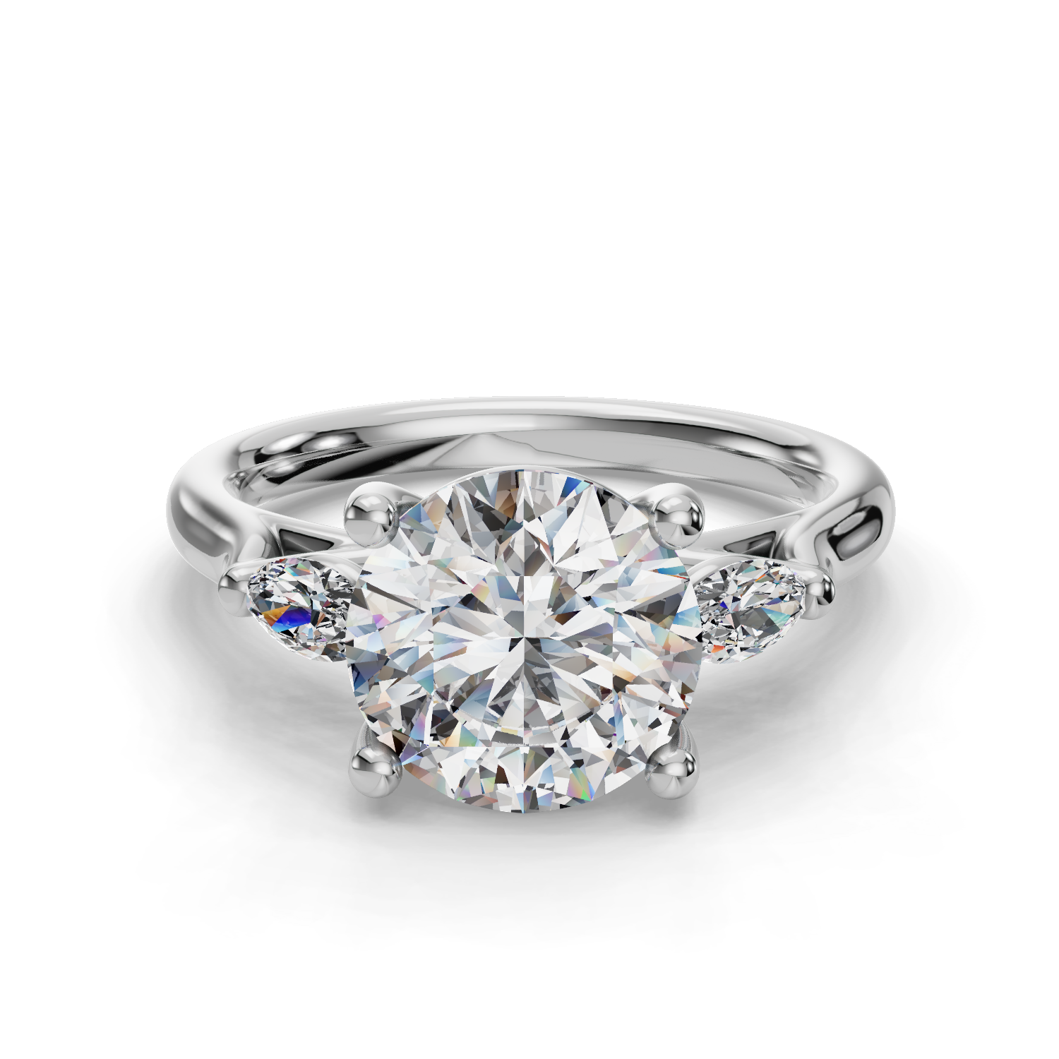 Sovereign Three Stone Engagement Ring