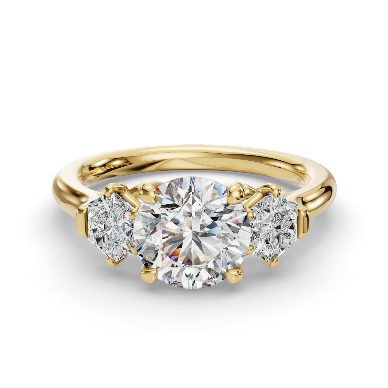 Promise in Bloom Three Stone Engagement Ring